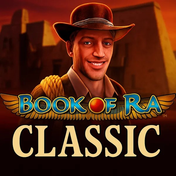Book of Ra Classic casino game by Novomatic – featured logo at Shiny Joker Casino