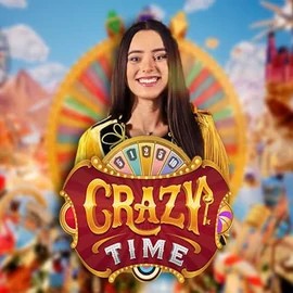 Crazy Time logo by Evolution at Shiny Joker CasinoCrazy Time