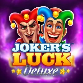 Jokers Luck Deluxe slot logo by Skywind Group at Shiny Joker Casino